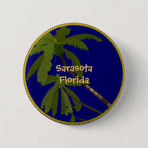 Sarasota, Florida palm tree button/lapel pin