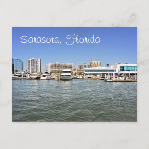 Sarasota, Florida skyline from the bay. Postcard