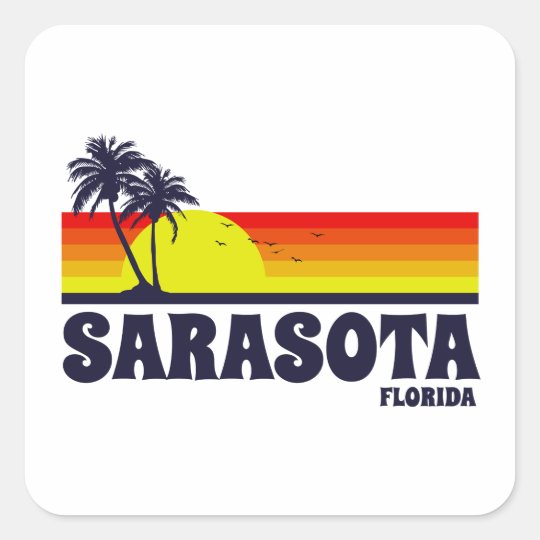 Sarasota Florida Square Sticker