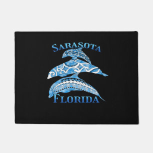 Sarasota Florida Vacation Tribal Dolphins Doormat