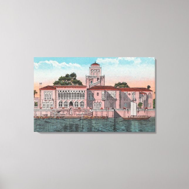 Sarasota, Florida - View of John Ringling Canvas Print (Front)