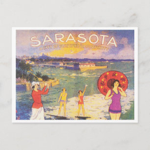 Sarasota Florida vintage 1920s Postcard