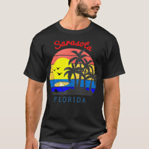 Sarasota, Florida  Vintage Retro Beach Sunset Souv T-Shirt