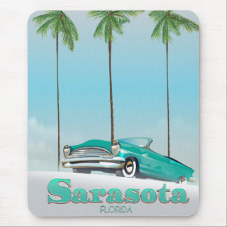 Sarasota Florida Vintage style travel poster Mouse Pad
