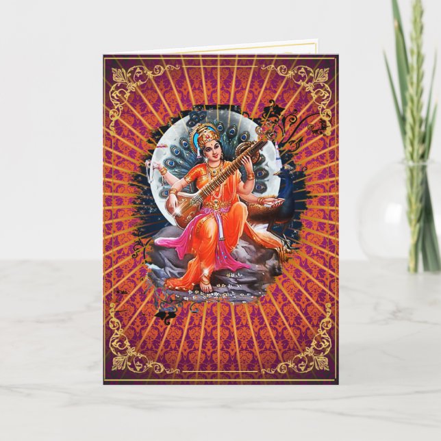 Sarasvati - Card, Greeting, Note, Blank Card (Front)
