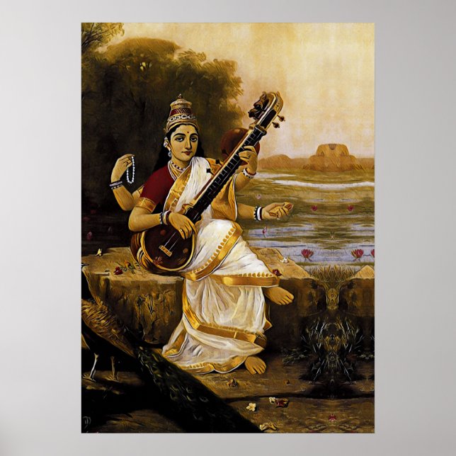 SARASWATI - Divinity of the arts and rivers Poster (Front)