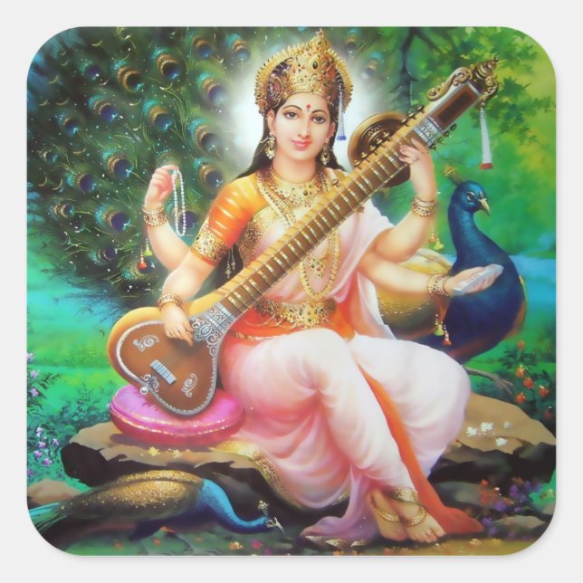 Saraswati Stickers - Version 1 (Front)