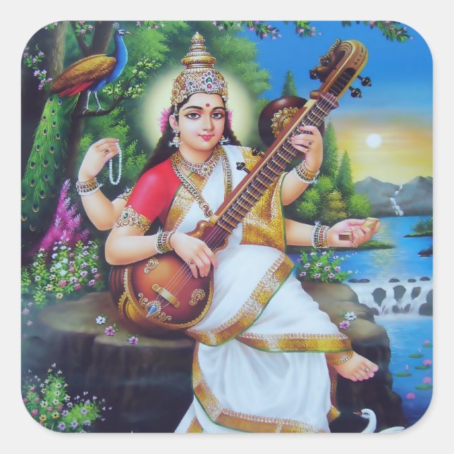 Saraswati Stickers - Version 3 (Front)