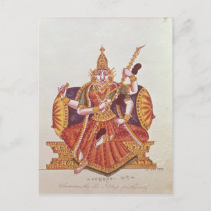 Saratheswathee, hindu goddess of learning postcard
