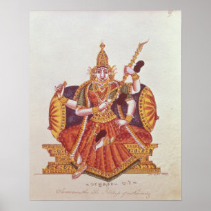 Saratheswathee, hindu goddess of learning poster