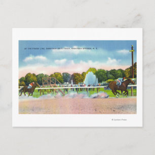 Saratoga Race Track Finish Line View Postcard