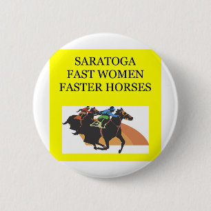 SARATOGA racing 2 Inch Round Button