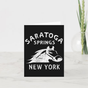 Saratoga Springs Ny Horse Vintage Graphic Racing S Card