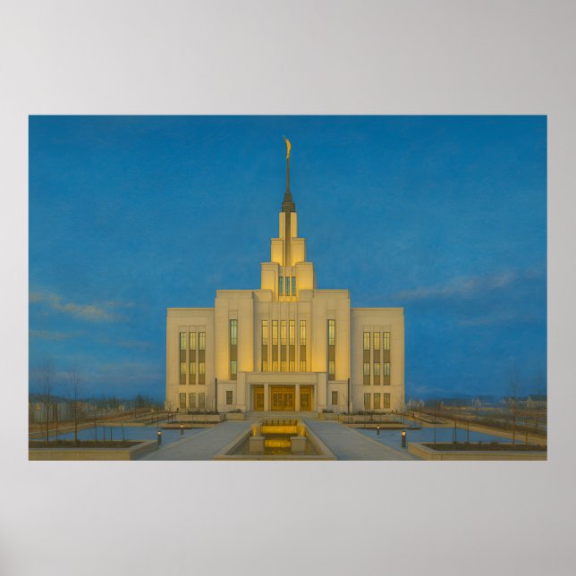 Saratoga Springs Utah Temple Painting™ Poster LDS (Devant)