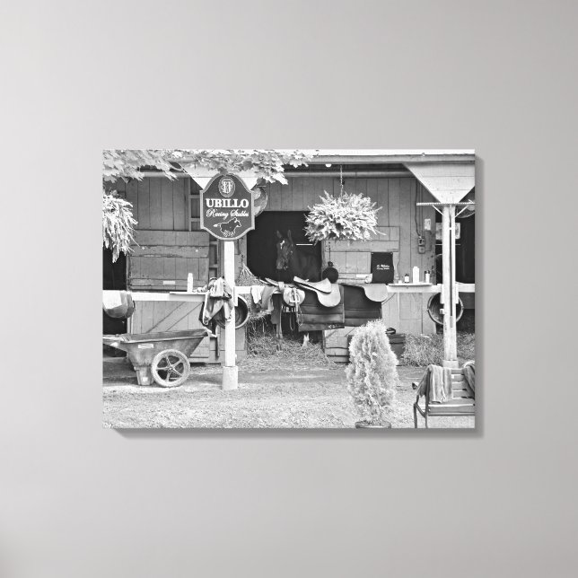 Saratoga Stables "Horse Haven" Canvas Print (Front)