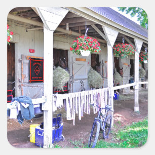 Saratoga Stables "Horse Haven" Square Sticker
