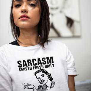SARCASM A SERVI DES T-shirts femme RÉtro ET FRAIS