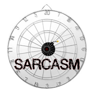 Sarcasm Bombed Dartboard