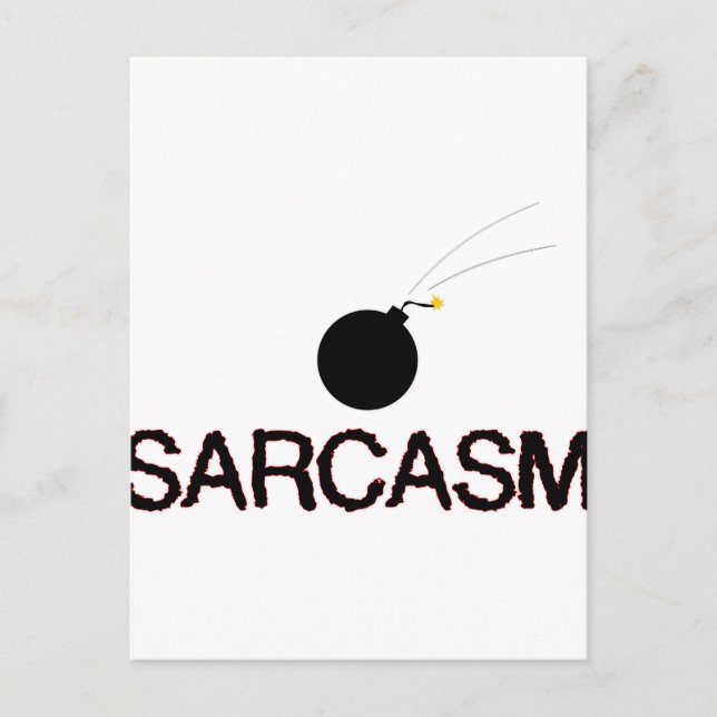 Sarcasm Bombed Postcard (Front)