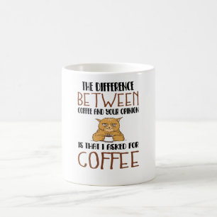 Sarcasm Coffee Opinion Saying Provocation Cat Coffee Mug