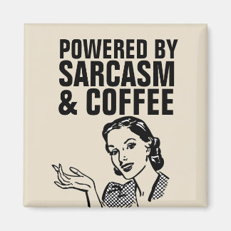 SARCASM & COFFEE RETRO HOUSEWIFE MAGNETS