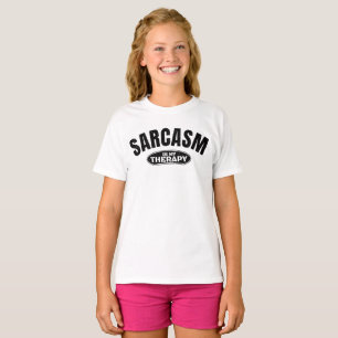 Sarcasm is my therapy funny typography gift T-Shirt