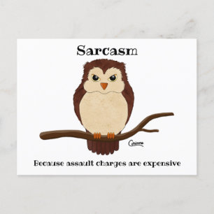 Sarcasm Owl - Postcard