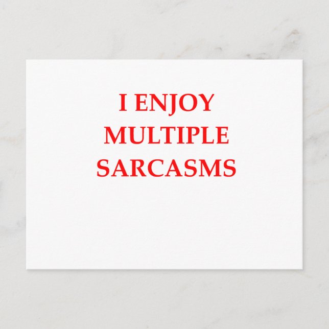 sarcasm postcard (Front)