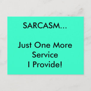 Sarcasm products postcard