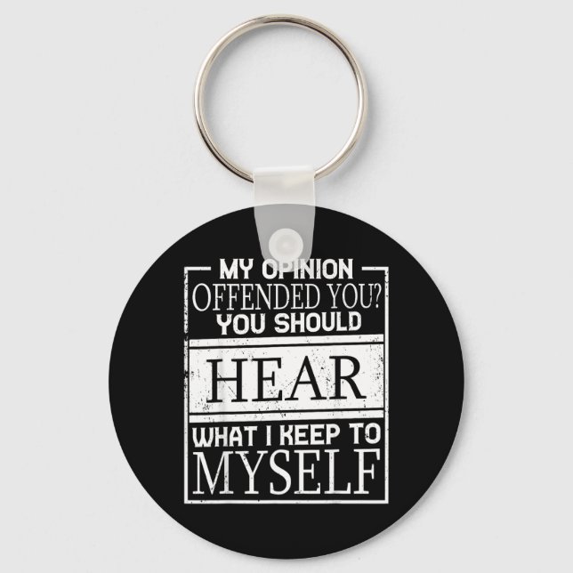 Sarcasm Quote Keychain (Front)