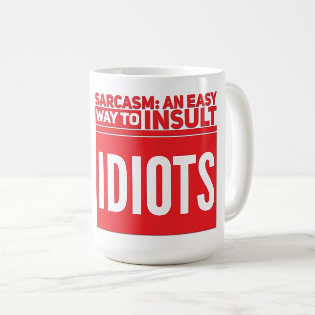 Sarcasme classique Mug (Devant droit)