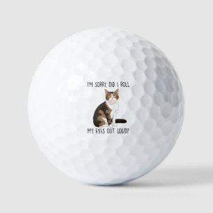 Sarcastic And Cute Cat Golf Balls