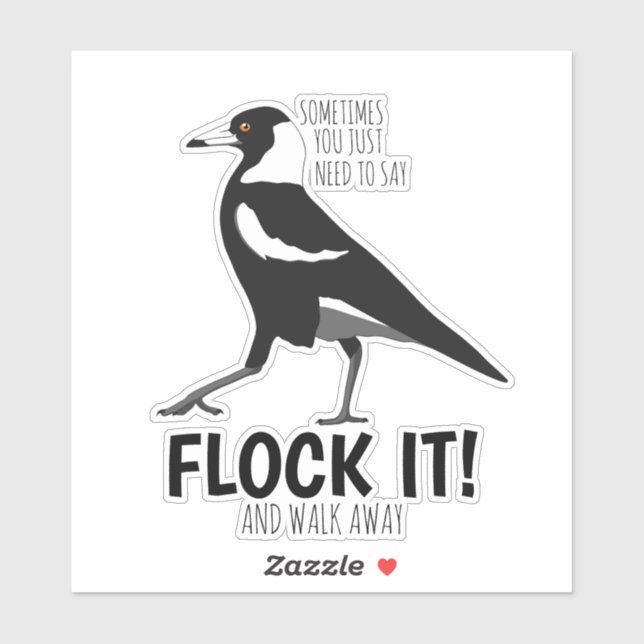 Sarcastic Australian magpie sticker (Sheet)