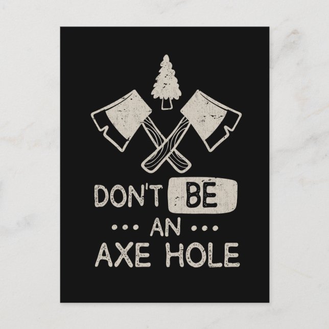 Sarcastic Axe Thrower Humour Woodworking Lumberjac Postcard (Front)