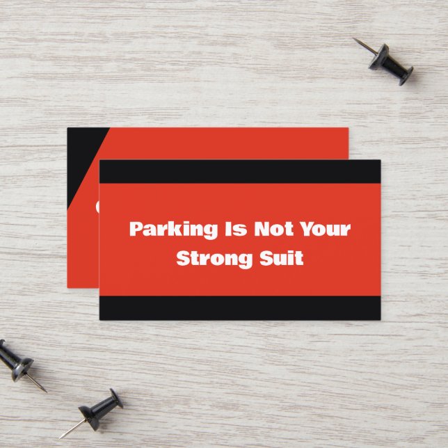  Sarcastic Bad Parking Calling Card (Front/Back In Situ)