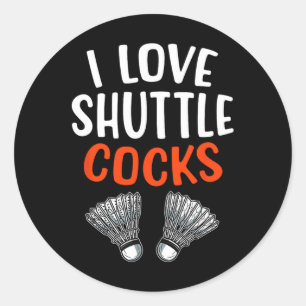 Sarcastic Badminton Player Game Match Humour Joke Classic Round Sticker
