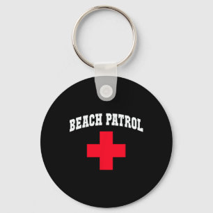 Sarcastic Beach Patrol Beach Cruise Scu Beaching V Keychain