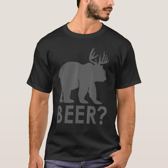 Sarcastic Bear Deer       Beer T-Shirt (Front)
