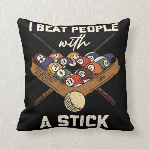 Sarcastic Billiard 8 Ball Humor Pool Throw Pillow