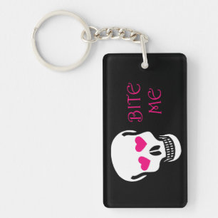 Sarcastic Bite Me (Skull) Keychain