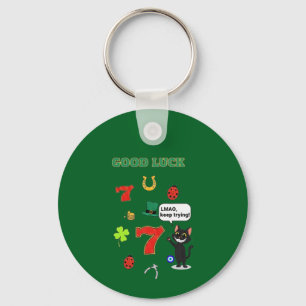 Sarcastic black cat &Lucky charms Keychain
