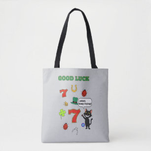 Sarcastic black cat &Lucky charms Tote Bag