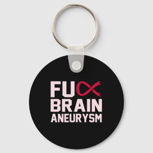 Sarcastic Brain Aneurysm Awareness Month Support G Keychain