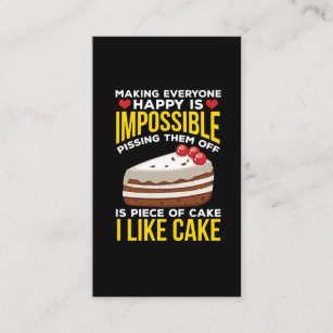 Sarcastic Cake Baker Lover Rude Baking Humour Business Card