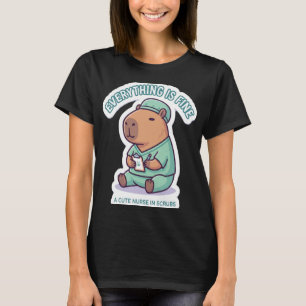 Sarcastic Capybara Nurse T-Shirt