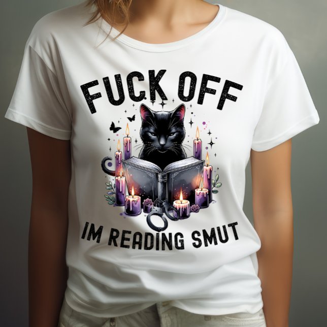 Sarcastic Cat Book Lover Reading Bookworm  T-Shirt (Creator Uploaded)