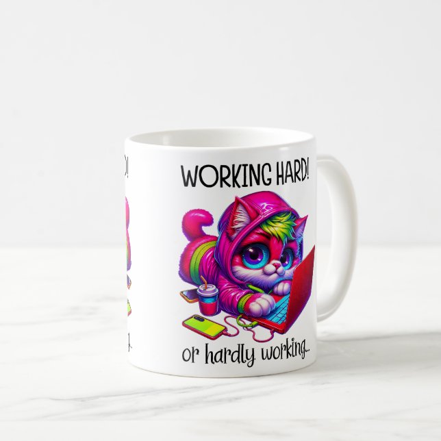 Sarcastic Cat Coffee Mug (Front Right)