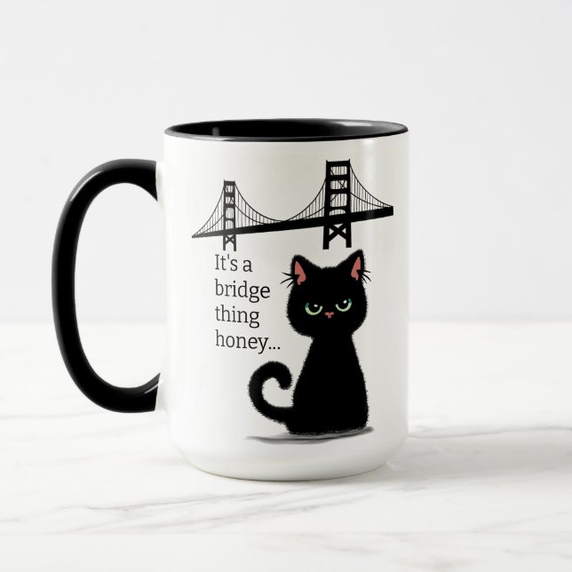 Sarcastic Cat "get over yourself!" insulting funny Mug (Left)