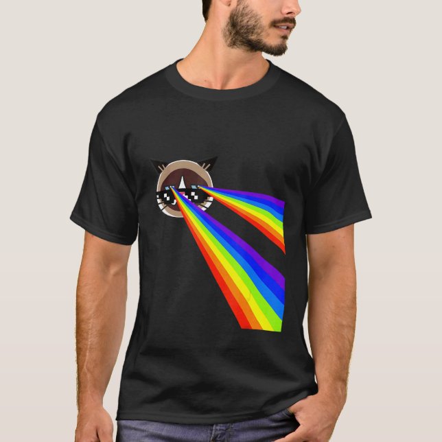 Sarcastic Cat Meme Graphic Tees Cool S (Front)