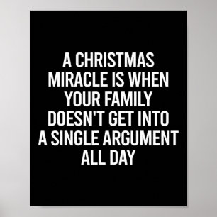 Sarcastic Christmas Saying Funny Xmas Family  Poster